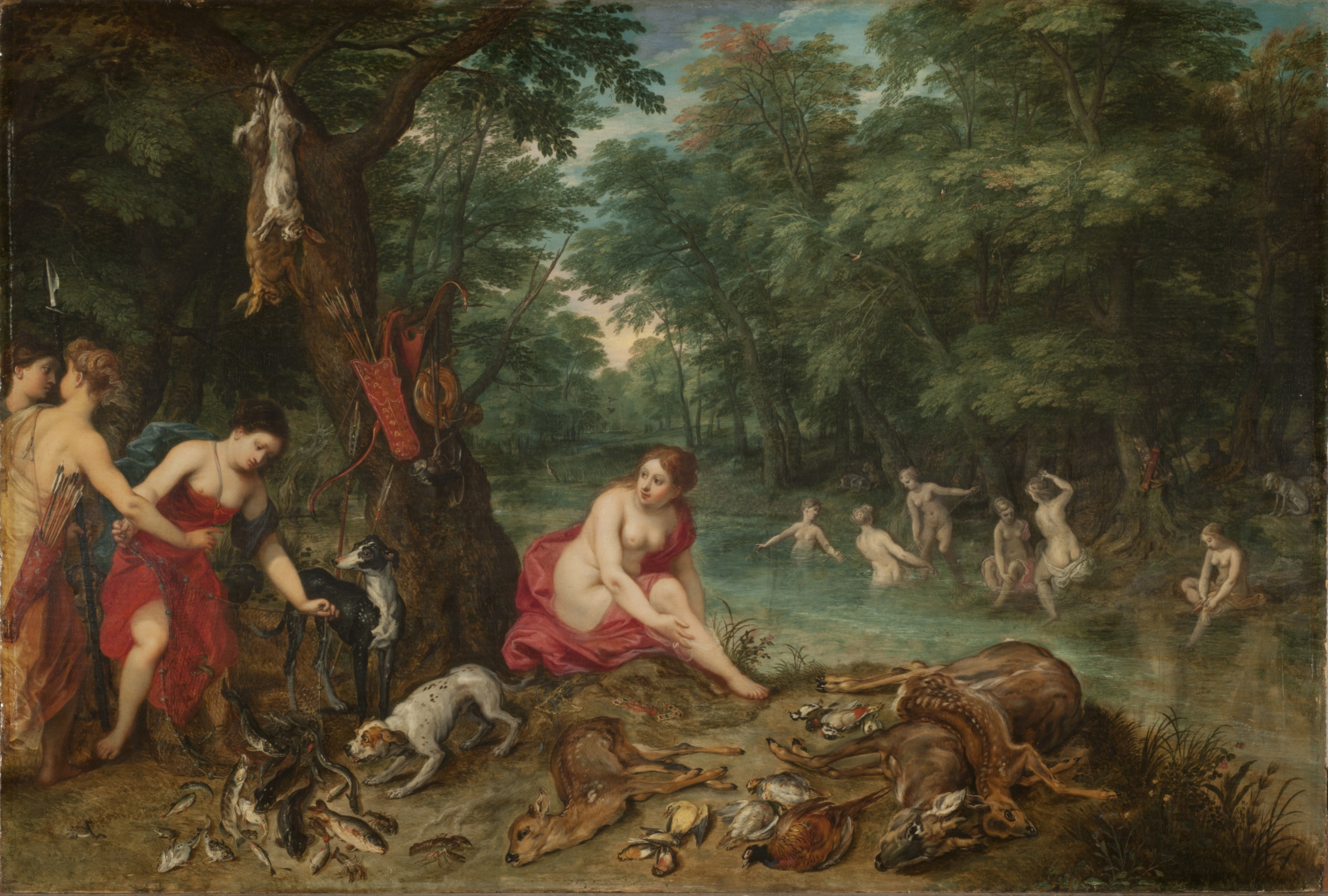 Diana's nymphs returning from fishing